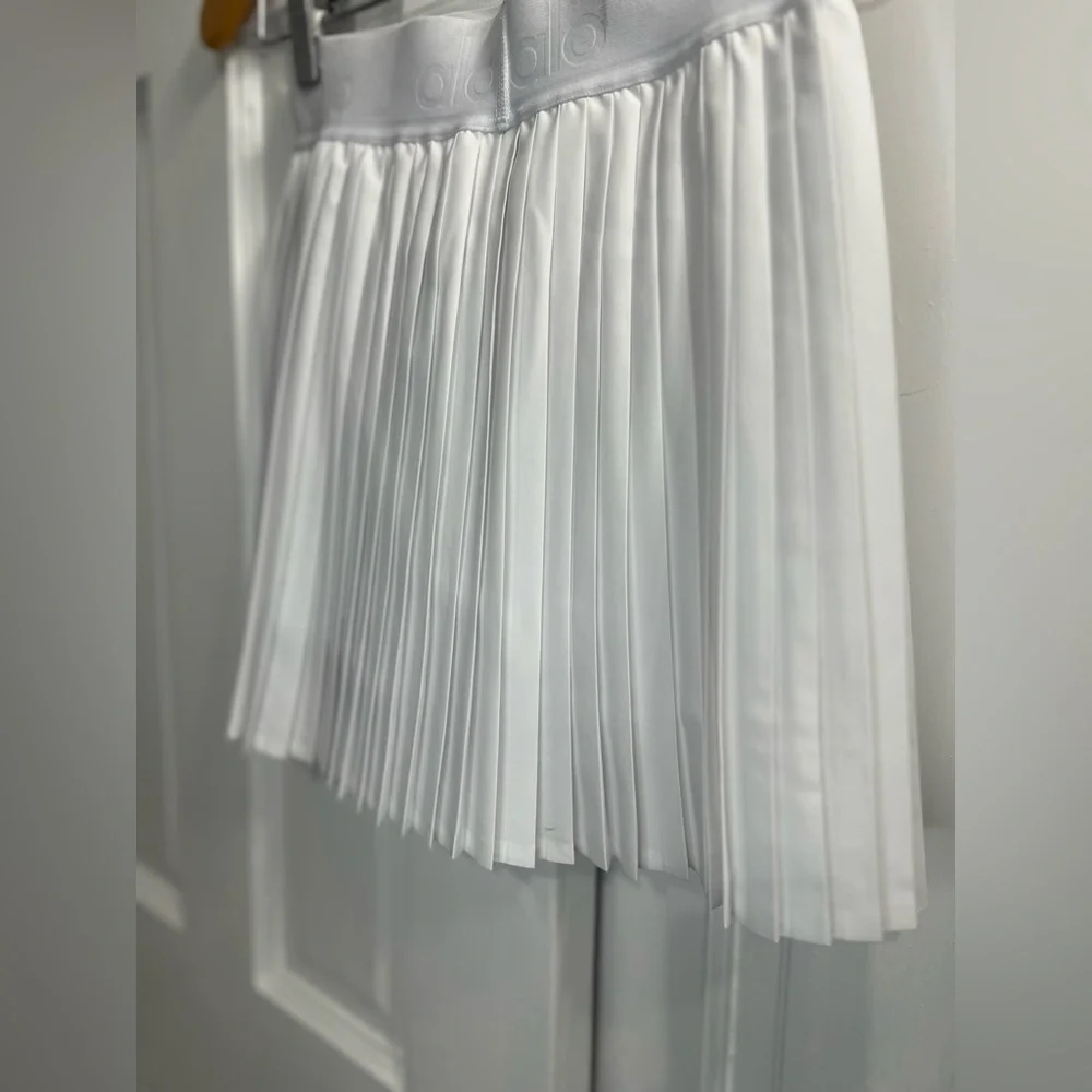 🆕Alo🎱 Aces Tennis Skirt Core: White Sz XXS